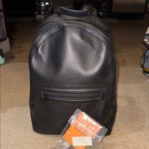 Louis Vuitton Stylish Black Leather Backpack